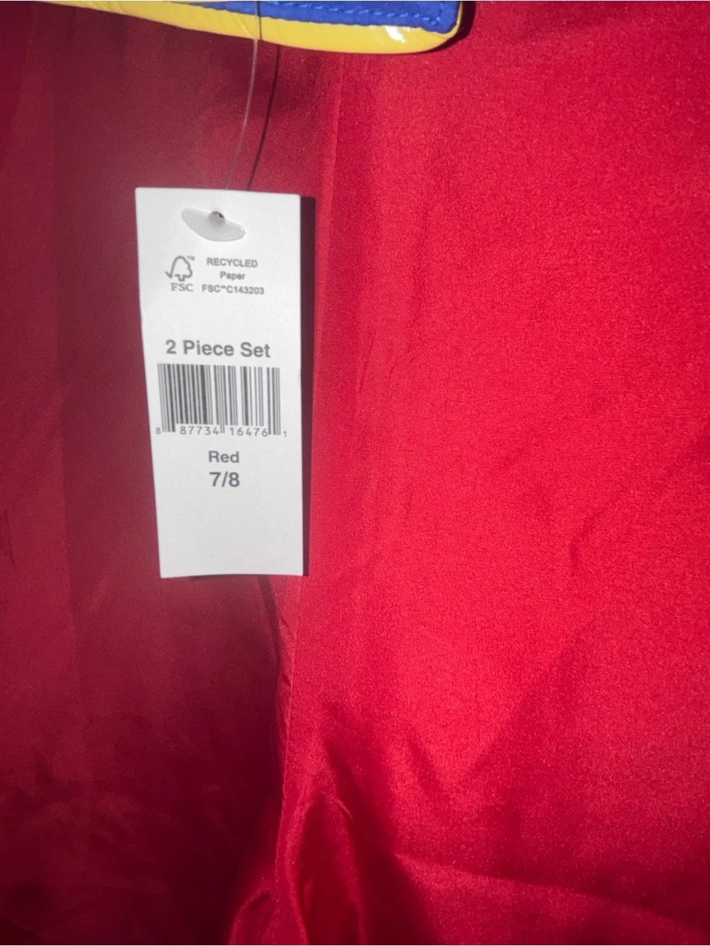 DISNEY Collection Lightning McQueen Halloween Costume Cosplay Boys Size 7/8